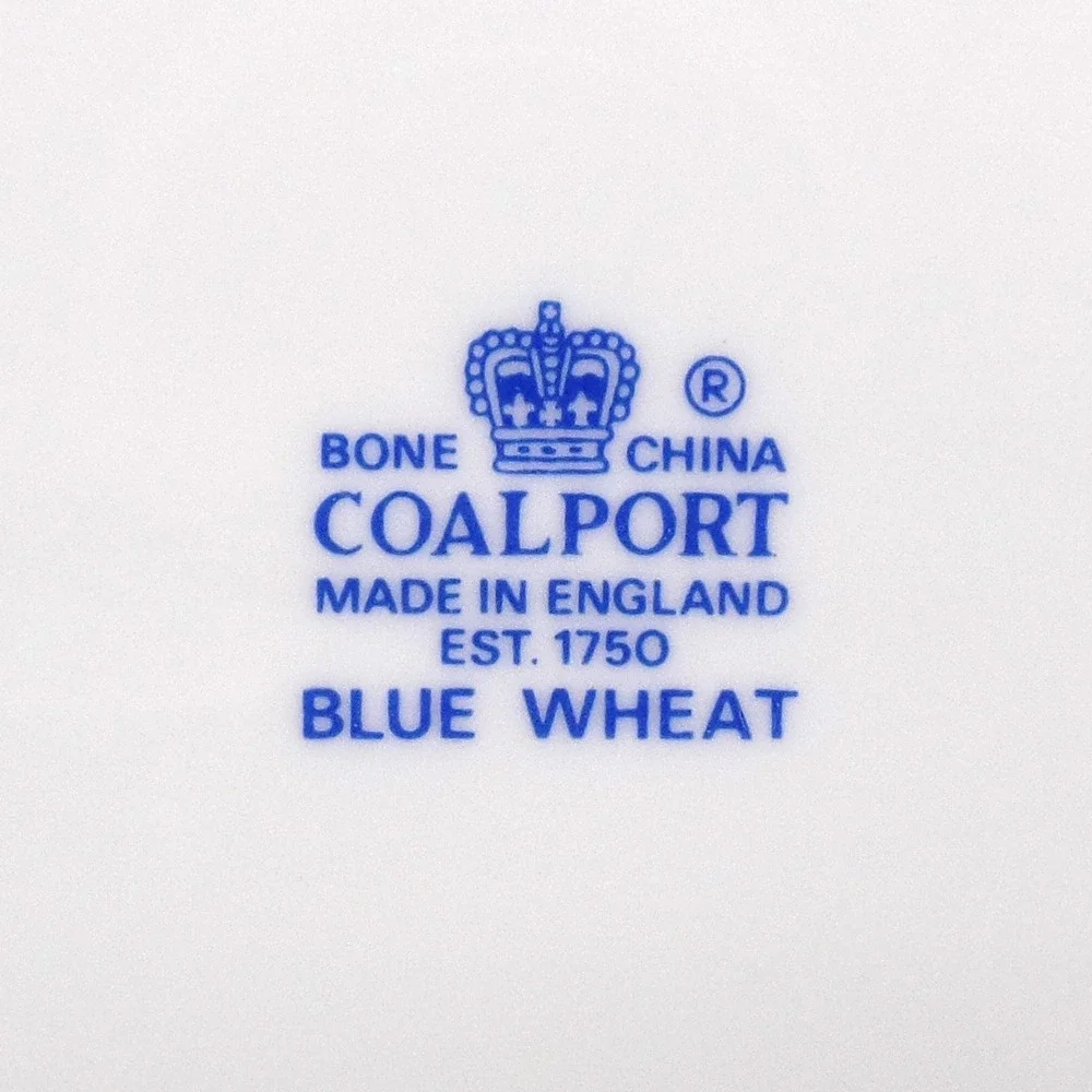 Vintage Coalport Bone China Blue Wheat Large 14